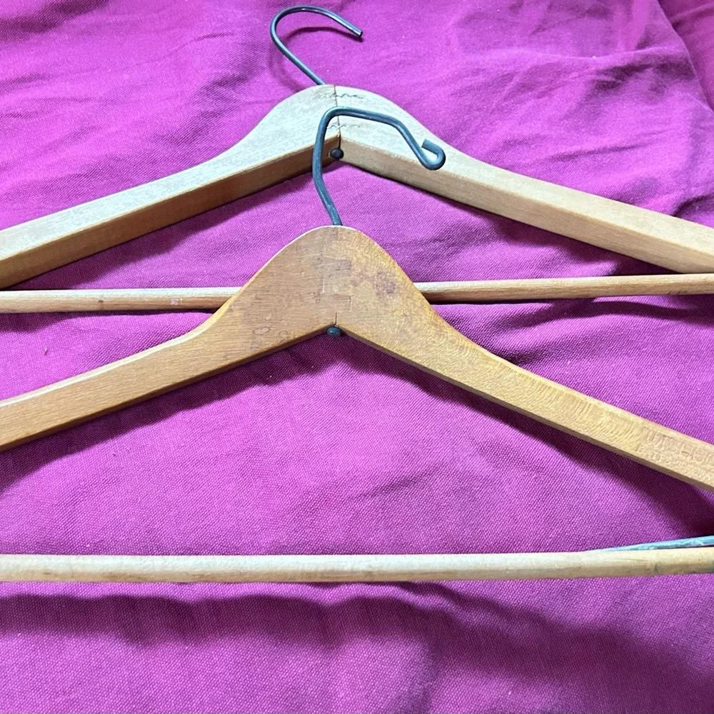 Vintage Wooden Hangers Set